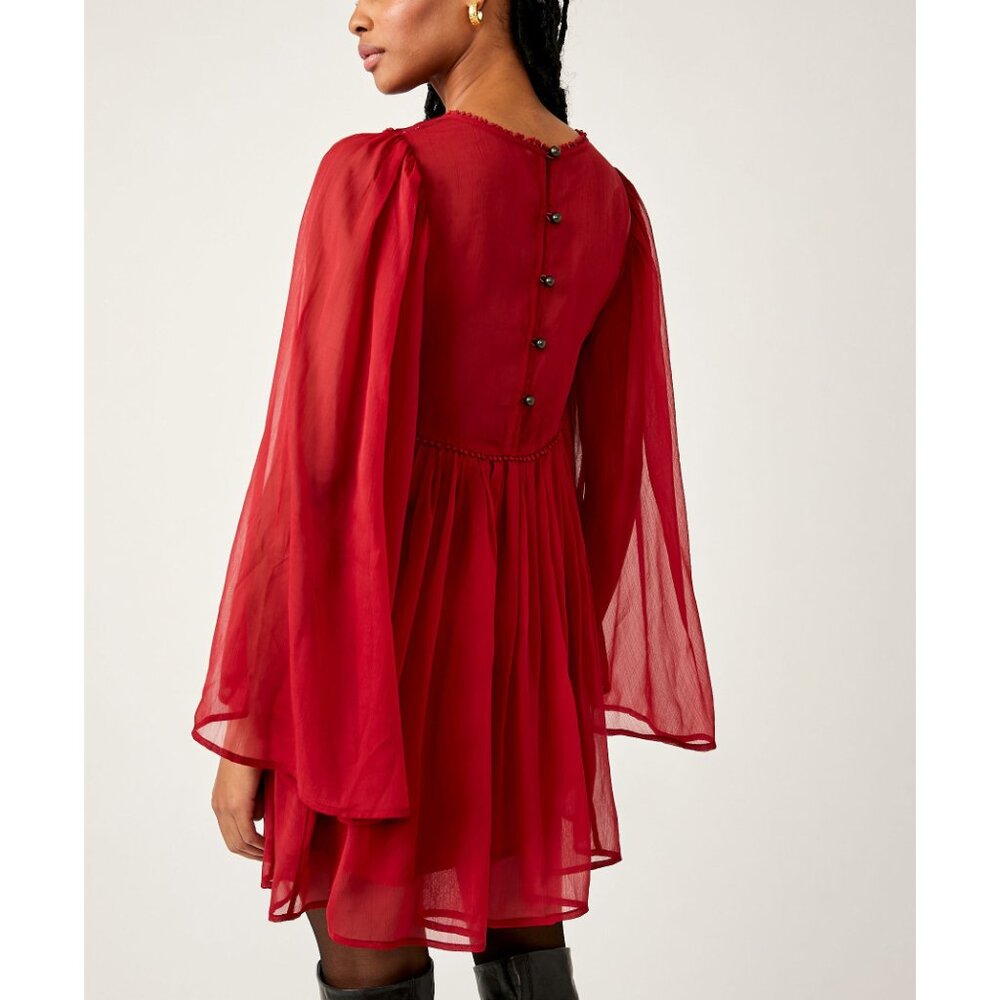 🎉LAST CHANCE🎉 FREE PEOPLE Sunshine Of Love Mini Dress / Blended Berry - Picture 3 of 10